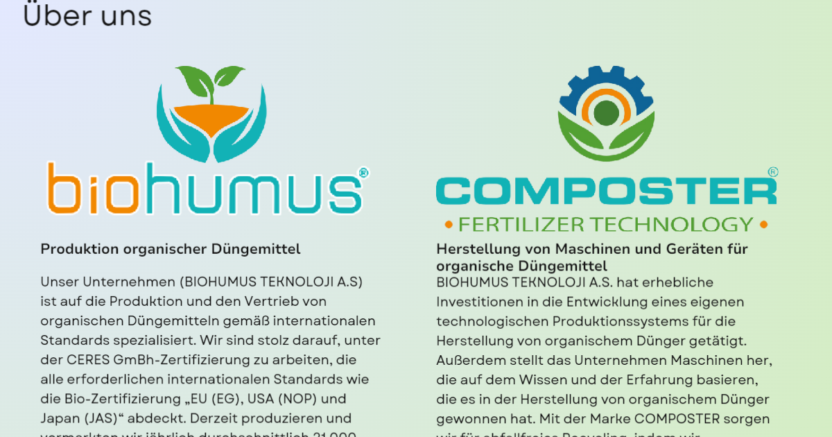 Biohumus organischer Dnger Offizielle Website