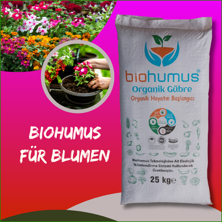 für Blumen Biohumus Organischer Dünger 25 Kg